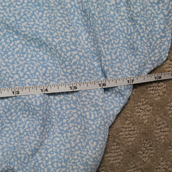 NWT Sienna Sky Size M Blue White Pattern Short Sleeve Fully Lined Maxi Dress - Picture 6 of 6